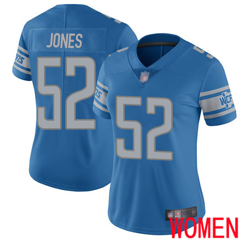 Detroit Lions Limited Blue Women Christian Jones Home Jersey NFL Football 52 Vapor Untouchable
